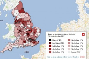 Housing: Shelter’s research reveals areas most at risk of eviction