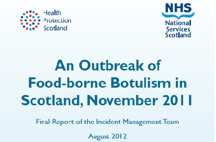 Food Safety: Scottish botulism outbreak report published