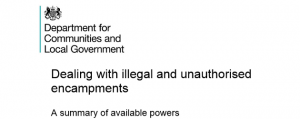 Dealing with illegal & unauthorised encampments