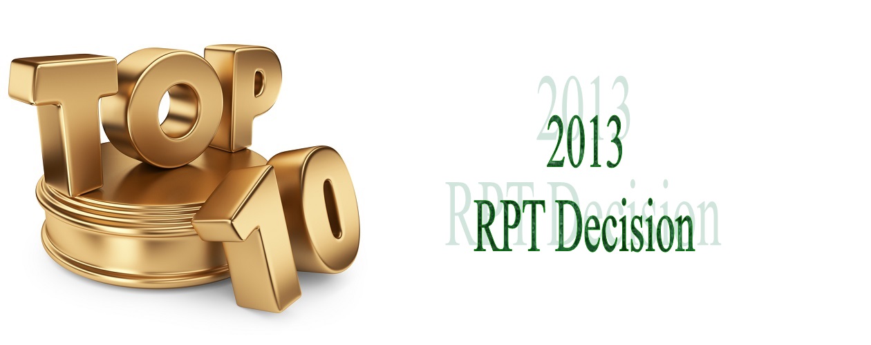 theEHP’s Top 10 RPT Decisions 2013